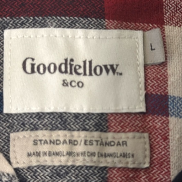Men’s Goodfellow Flannel Plaid Button Shirt - Picture 11 of 17